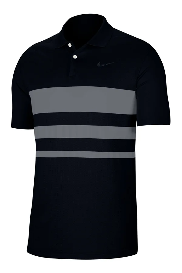 Nike Men's Dri-Fit Vapor Striped Golf Polo, Small, Black