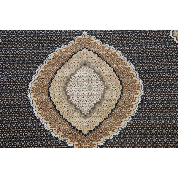 Traditional Geometric Turkish Tabriz Mahi Area Rug Oriental Carpet - 9&0x22 x 12&0x22