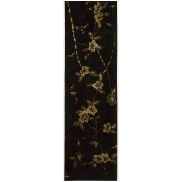 Nourison Modern Elegance Black Area Rug - 5&6x22 x 7&5x22 Rectangle