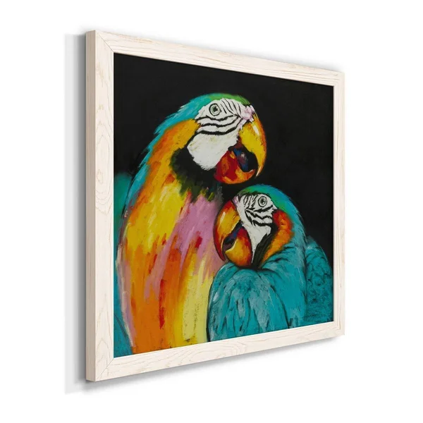 Painted Elephant II - Picture Frame Graphic Art on Canvas Dakota Fields Format: White Framed Canvas, Size: 31.5x22 H x 31.5x22 W