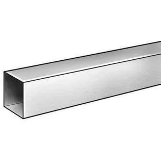 Zoro Select 6Aln6 Tubing, Square, Aluminum, 6063 Alloy Type, 3 3/4