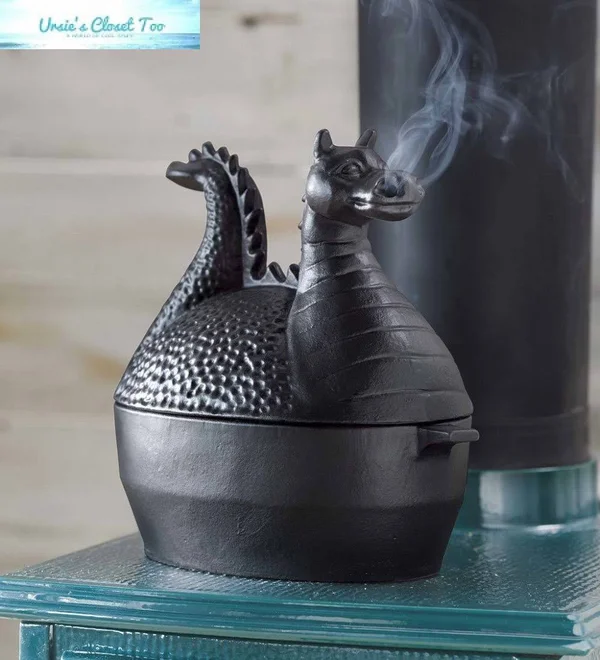 Dragon Woodstove Steamer in Cast Iron - Black