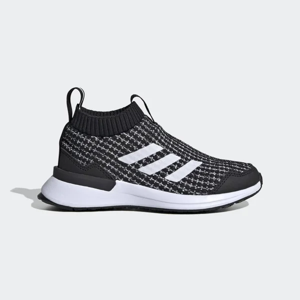 Adidas Rapidarun Laceless Running Shoes Black/White/Black Size 5.5
