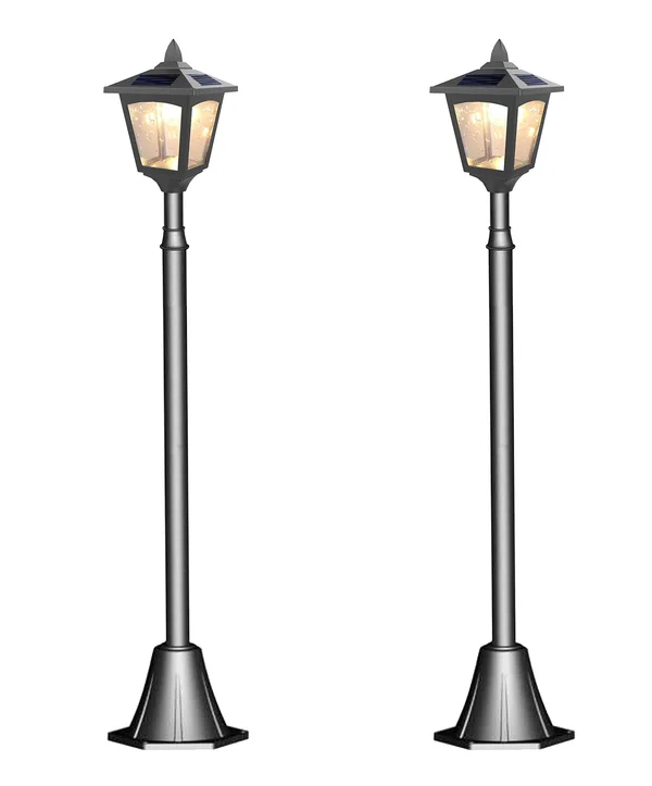 Mini Street Vintage Outdoor Garden Solar Lamp Post Light Lawn 4