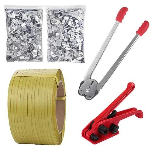 Lifeisbetter Pallet Packaging Strapping Banding Kit Tensioner Tool Sealer Tool 12mm1000M