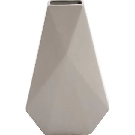 Howard Elliott Geo Vase Contemporary European Large Matte Stone Ceramic Padded
