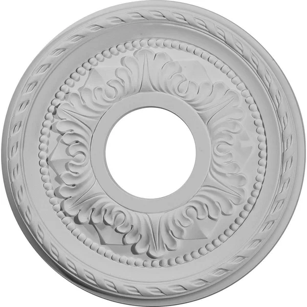 12 1/8x22OD x 3 1/2x22ID x 1x22P Palmetto Ceiling Medallion (Fits Canopies Up to 4 7/8x22), Hand-Painted Copper Penny