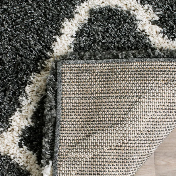 Safavieh Hudson Shag Ariola Trellis 2-Inch Thick Rug - 2&3x22 x 10& Runner - Slate Blue/Ivory