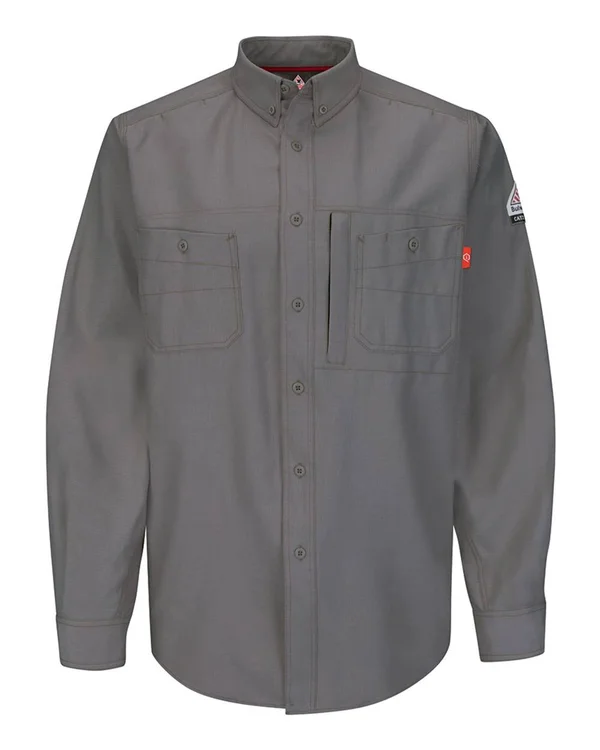 Bulwark IQ Series Endurance Uniform Shirt Long Sizes - Grey - 6XLT