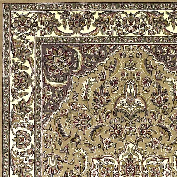 7&7x22 Round Polypropylene Beige-Ivory Area Rug