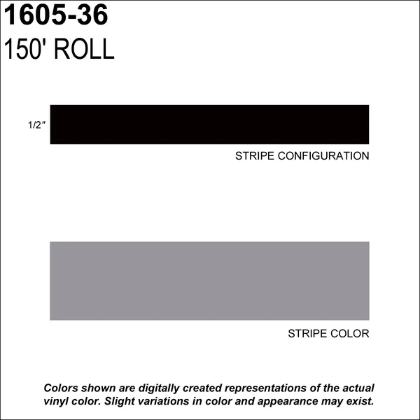 3M 72779 Scotchcal Striping Tape, Pale Gray, 1/2 in x 150 ft