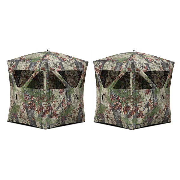 Barronett Blinds Radar Backwood Lightweight Pop Up Hunting Ground Blind (2 Pack)