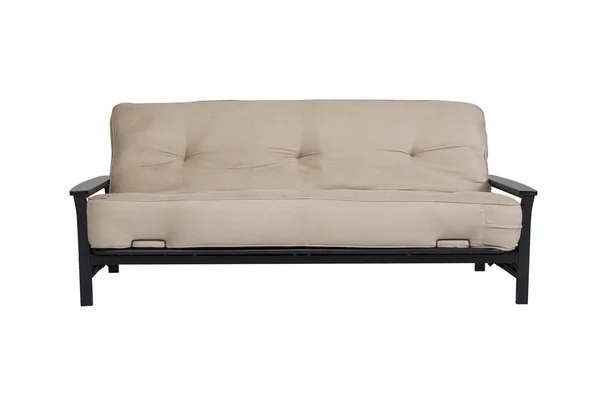Nadine Metal Futon Frame with Wood Armrests - Espresso/Black - DHP