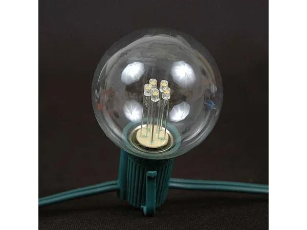 Novelty Lights 25 Pack LED G50 Outdoor Patio Globe Replacement Bulbs - Pure White, E17/c9 Base, 1 Watt