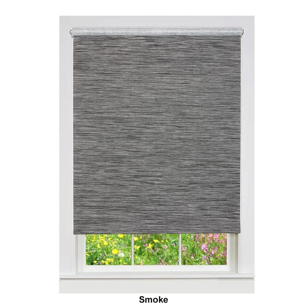 Achim 25x22 x 72x22 Cordless Privacy Jute Shade - Heather