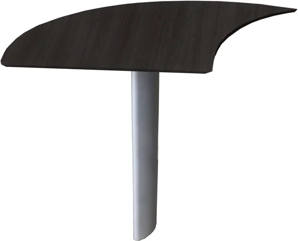 Mayline Medina Left Curved Desk Extension - Mocha