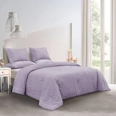 West Stockbridge Comforter Set One Allium Way Size: Twin Comforter + 2 Additional Pieces - Color: Purple