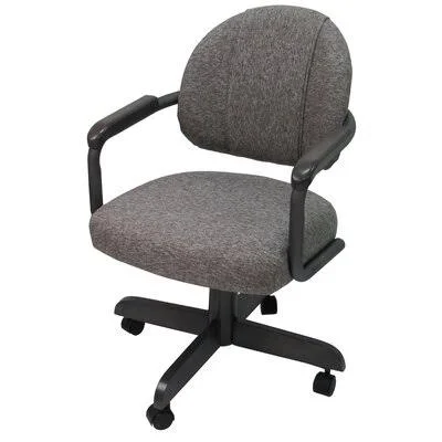 Amaretto Upholstered Arm Chair Latitude Run Color: Gray, Upholstery Color: Mojeva Gray