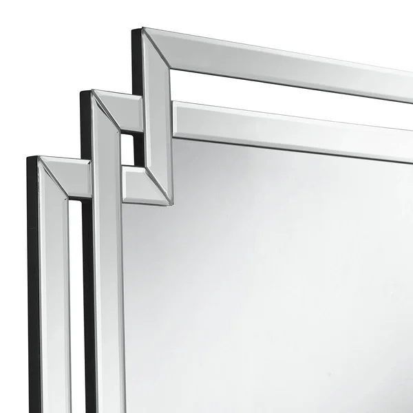 Inspired Home McKenna Wall Mirror Accent Beveled Glass Wall Mounted