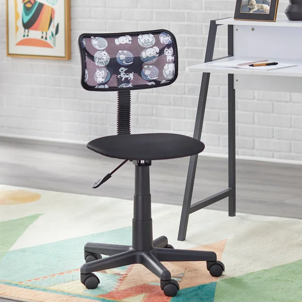 TMS Focus Kids Metal Frame Desk and Chair Set, Multiple Colors, Black