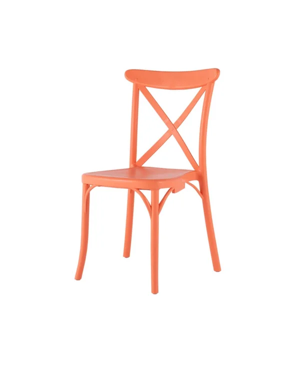 Stackable x Dining Chair, Set of 2 - Coral