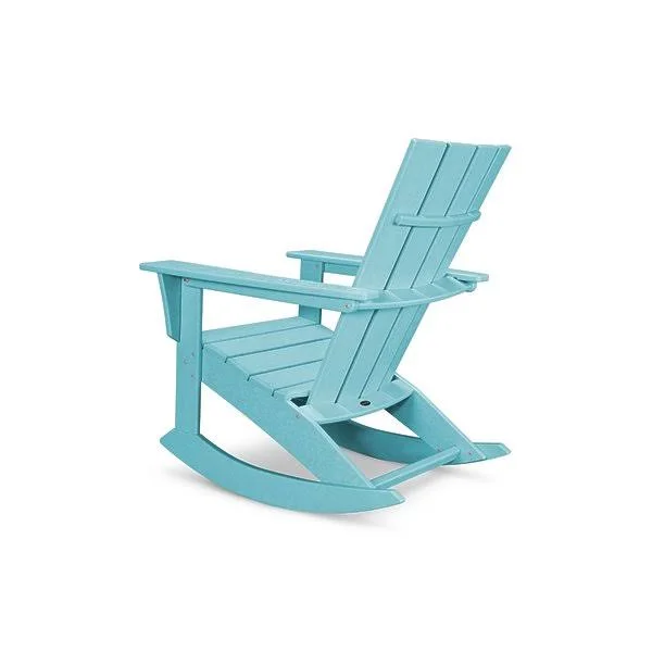 POLYWOOD Quattro Adirondack Rocker: Mahogany - 20.50" x 16.75" x 17.75"