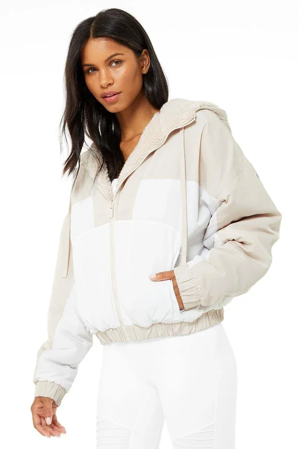 Duality Reversible Sherpa Jacket - Bone/White