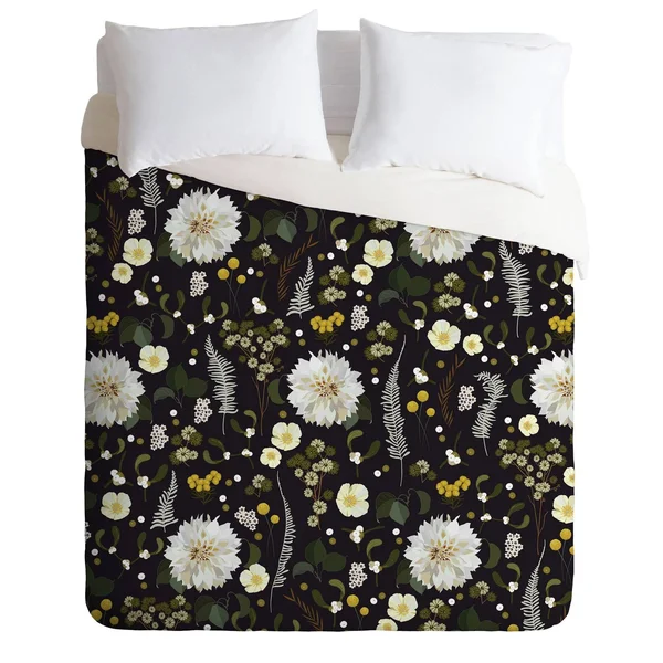 Twin Extra Long Iveta Abolina Duvet Cover & Sham Set Black - Deny Designs