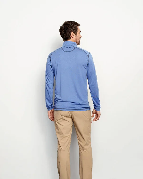 Men's Drirelease Quarter-Zip T-Shirt - Moss Green, Size XL, Polyester/Cotton, Orvis