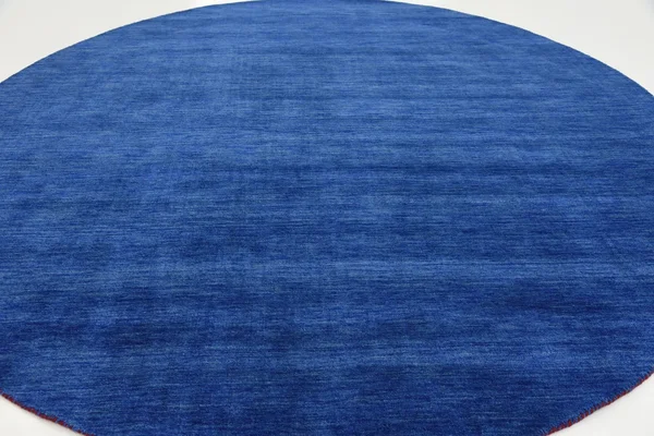 Unique Loom Solid Gava Blue 9 ft Round Area Rug