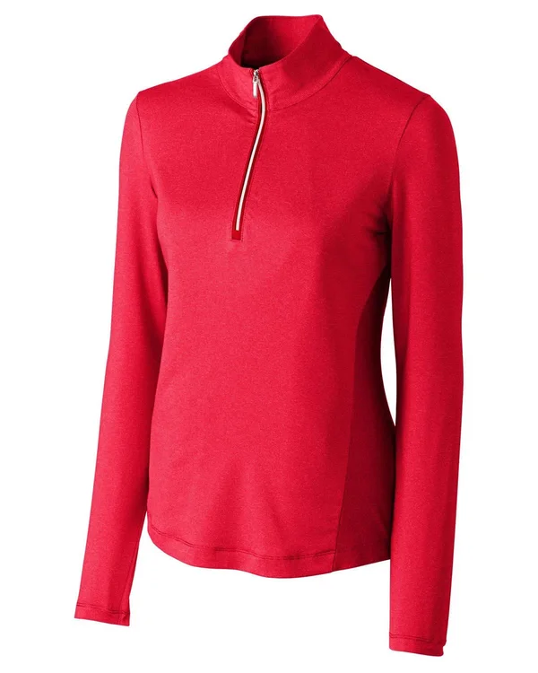 Cutter & Buck Women's Madeline Half Zip Mock - Lck08651, Size: XL, Red