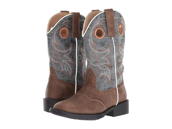 Roper Daniel Cowboy Boot - Kids - Brown - Blue