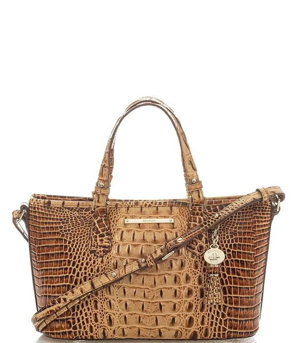 Brahmin Melbourne Collection Mini Asher Satchel Bag - Toasted Almond