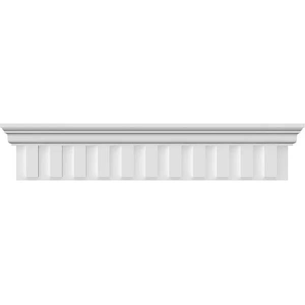 Ekena Millwork CRH09X85DE 85x22 Bottom Width x 89 3/4x22 Top Width x 9 3/8x22H x 7/8x22P Dentil Crosshead