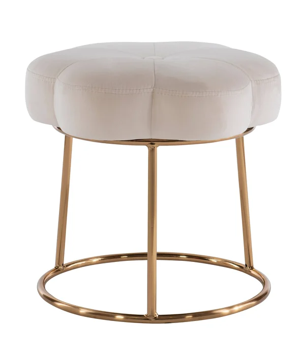 Linon Seraphina Accent Vanity Stool, White