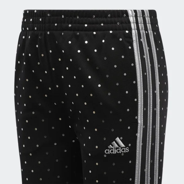 Adidas Little Girls& Dot Tricot Jacket and Pants Track Set - 2T, Black