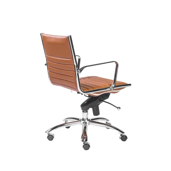 27.01x22 x 25.04x22 x 38x22 Low Back Office Chair in Cognac with Chrome Base