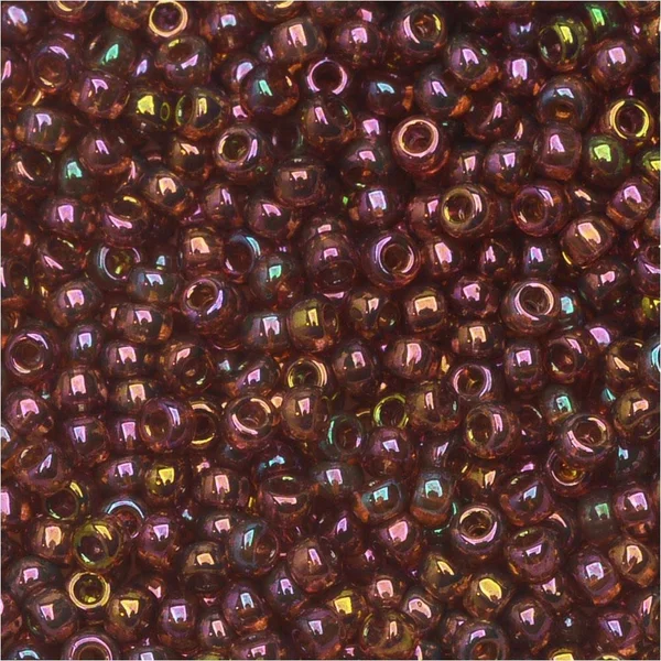 Miyuki Round Seed Beads, 11/0, 250 Gram Bulk Bag, #301 Dark Topaz Rainbow Gold Luster