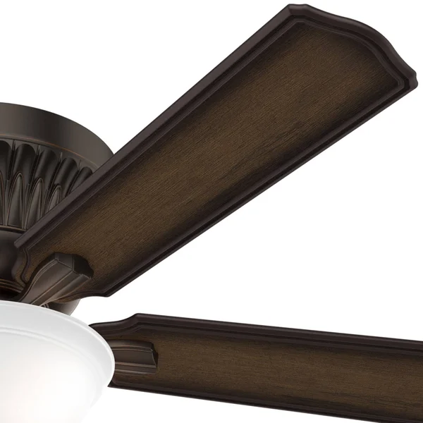 Hunter 59549 54 in. Chauncey Fresh White Ceiling Fan with LED Light Kit and Remote Control