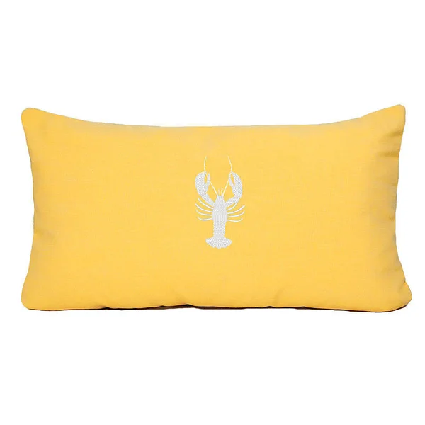 Breakwater Bay Goshen Beach Outdoor Sunbrella Lumbar Pillow - Yellow