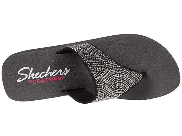 Skechers Women's Vinyasa - Stone Candy Wedges, Black, 5.0