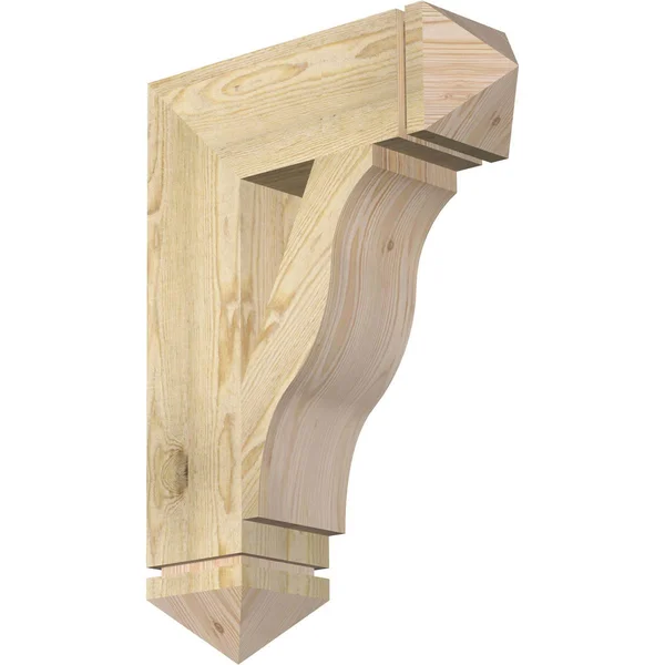 Ekena Millwork 6x22W x 20x22D x 28x22H Funston Arts & Crafts Rough Sawn BRACKET - Douglas Fir