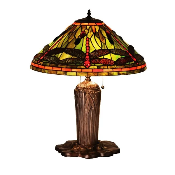 Meyda Tiffany 26633 13x22H Poinsettia Mini Lamp