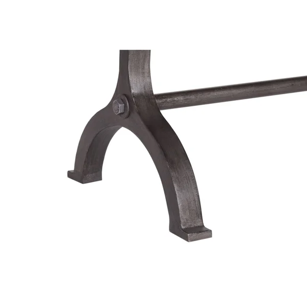 Casartis Living Dala Industrial Iron & Acacia Natural Edge Dining Bench - 56-Inch - Single - Brown - Dining Height