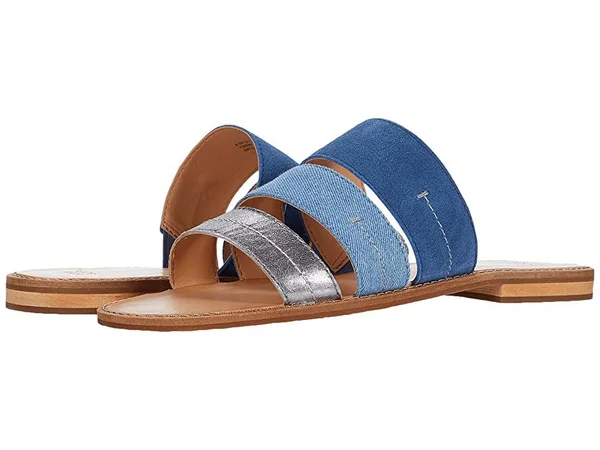 Frye, Evie 3 Band Slide, 8.5 US, Blue