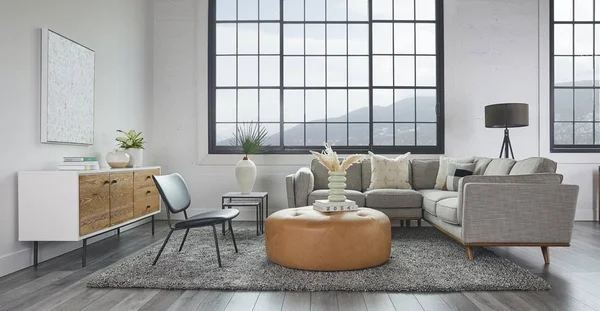 Article Timpani Charme Tan Leather Ottoman