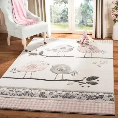 Burgan Kids Ivory Area Rug Harriet Bee Rug Size: Rectangle 4& x 6&