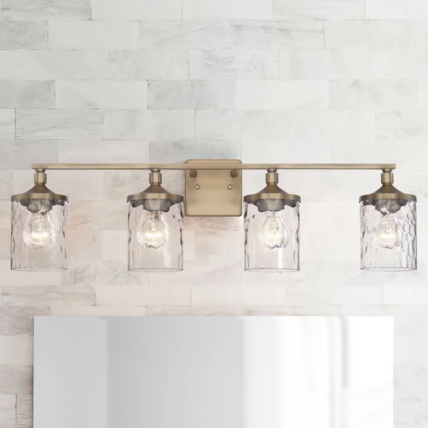 Capital Lighting Colton Vanity Aged Brass 4 Light
