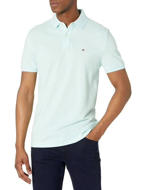 Tommy Hilfiger Men's Short Sleeve Polo Shirt in Custom Fit