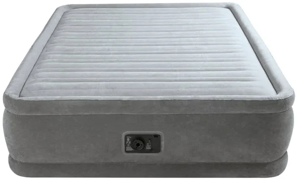 Intex Queen Comfort Plush Elevated Mattress Air Bed with Built-in Pump